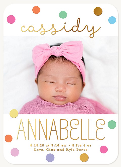 Playful Dots Baby Announcements