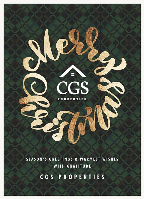 Merry Christmas Circle Business Holiday Cards