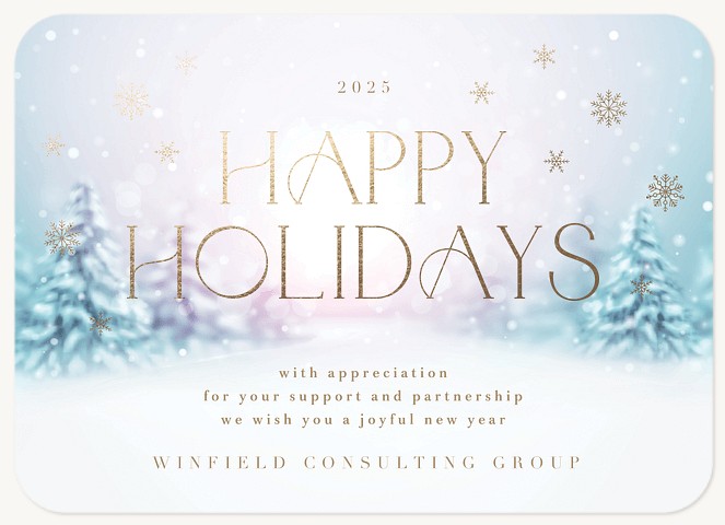 Frosted Pines Business Holiday Cards