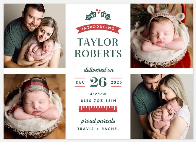 Merry Introduction Holiday Photo Cards