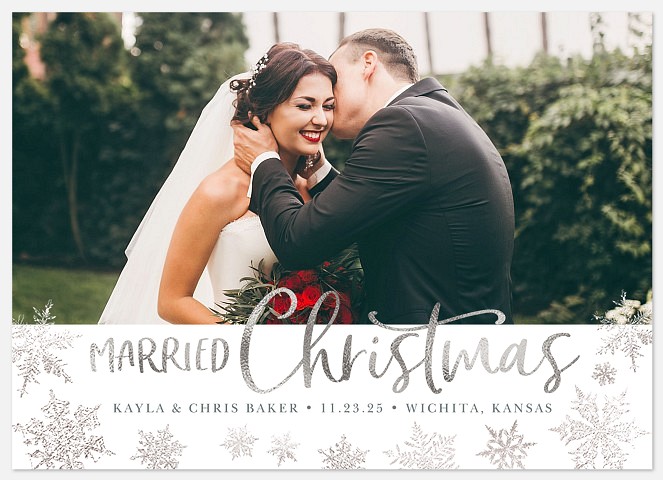 First Christmas Snow Holiday Photo Cards