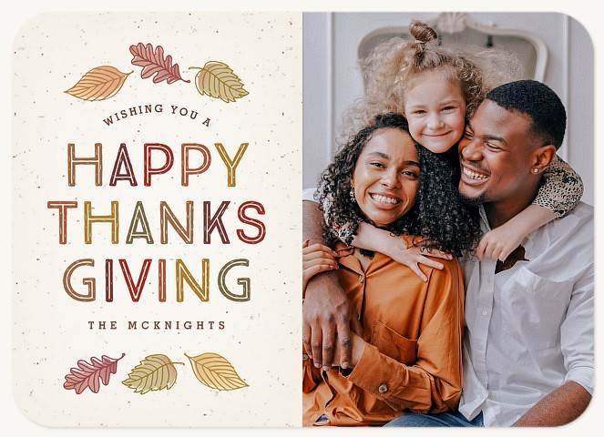 Happy Leaves Thanksgiving Cards