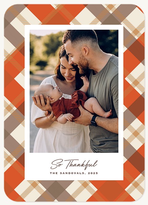 Fall Plaid Thanksgiving Cards