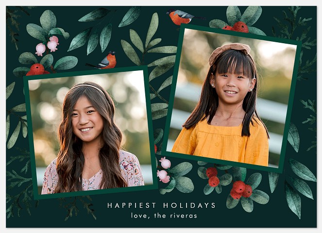 Birds and Boughs Holiday Photo Cards