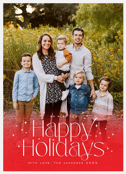 Festive Fade Holiday Photo Cards