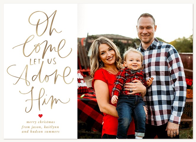 Scripted Song Personalized Holiday Cards