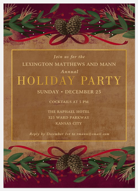 Holiday Tradition Holiday Party Invitations