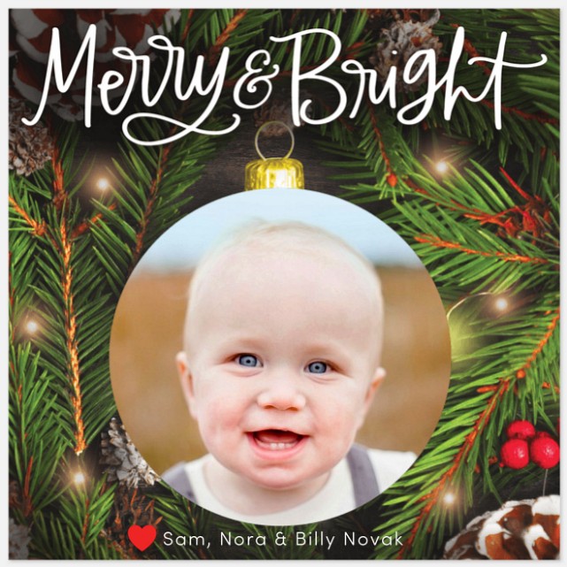 Merry Ornament Holiday Photo Cards