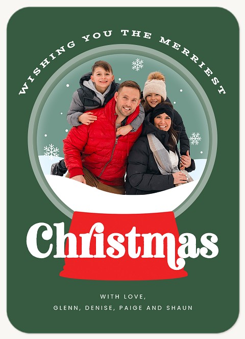 Magic Snow Globe Personalized Holiday Cards