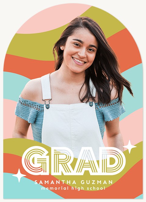 Retro Waves Graduation Cards