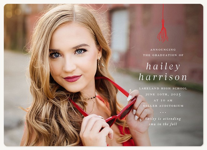 Tassel Accent Graduation Invitations