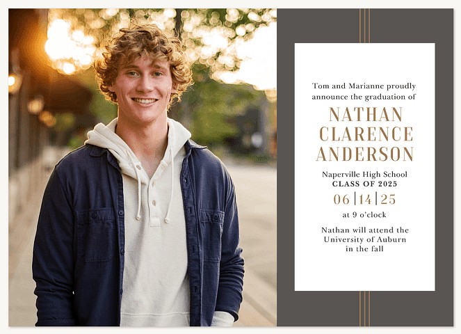 High Class Graduation Announcements