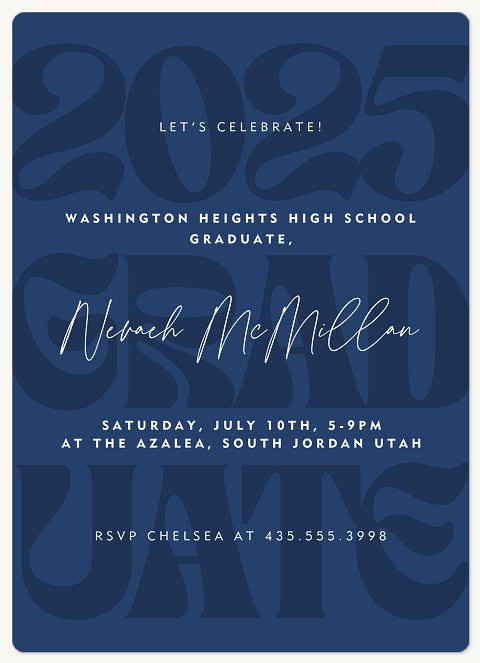 Bold Type Stack Graduation Cards