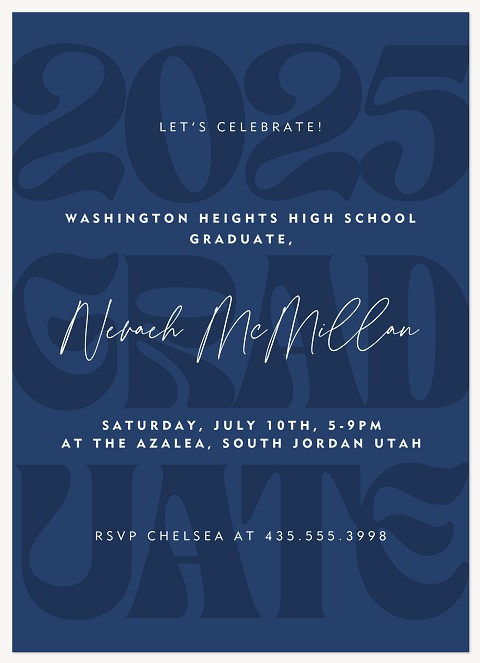 Bold Type Stack Graduation Cards