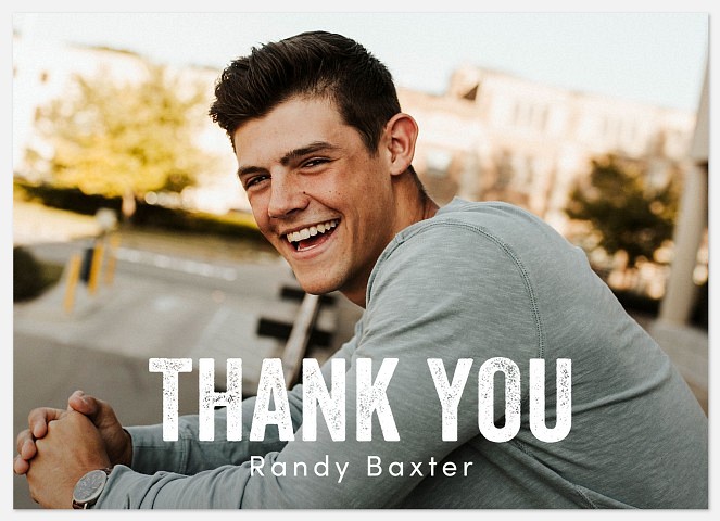 Textured Type Thank You Cards 