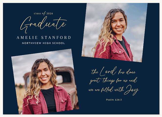 Scripted Scripture Graduation Invitations