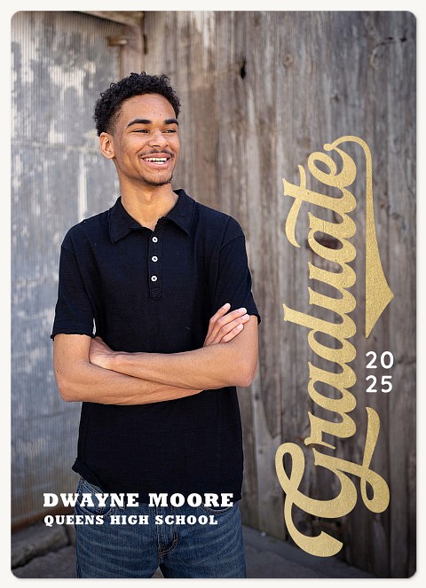 Collegiate Gold Graduation Cards