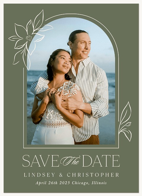 Floral Arch Save the Date Cards