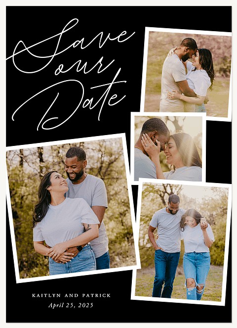 Overlapping Snapshots  Save the Date Cards