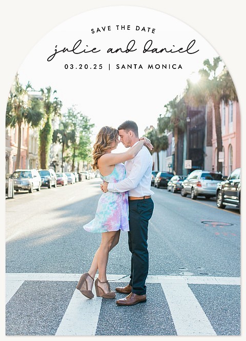 Minimal Arch Save the Date Cards