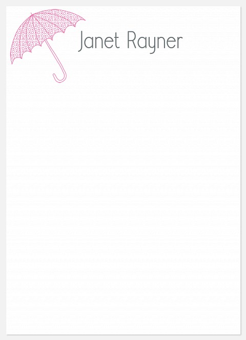 Umbrella Girl Thank You Cards 