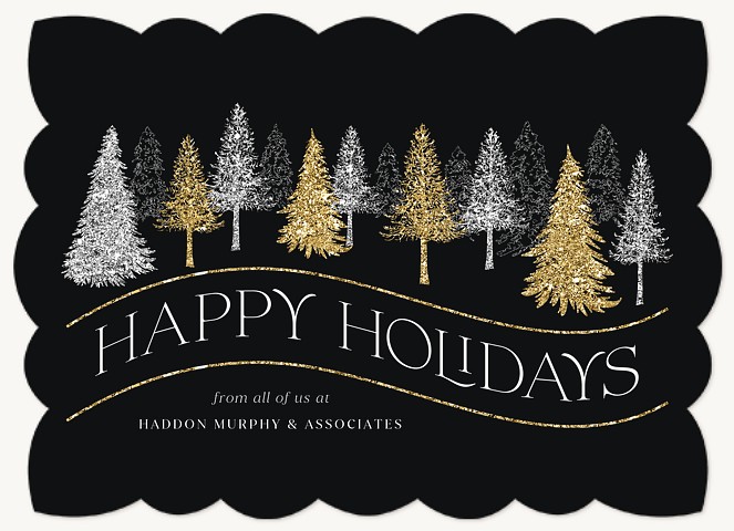 Layered Forest Business Holiday Cards