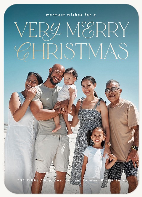 Scripted Mix Personalized Holiday Cards