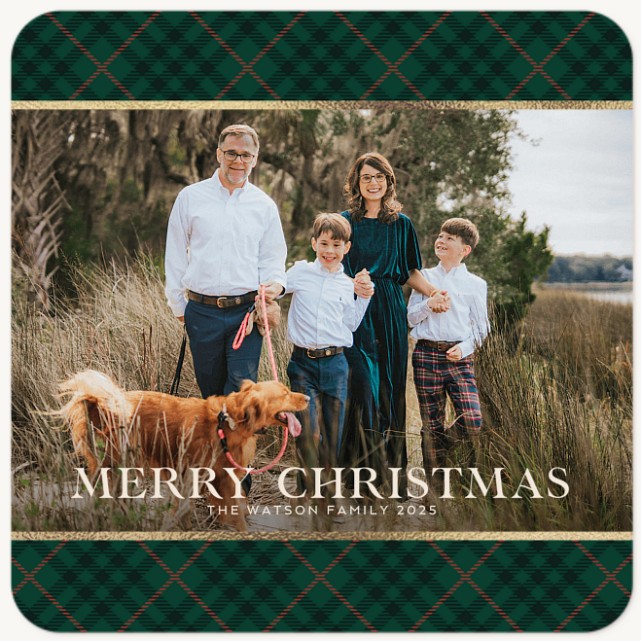 Plaid Nostalgia Personalized Holiday Cards