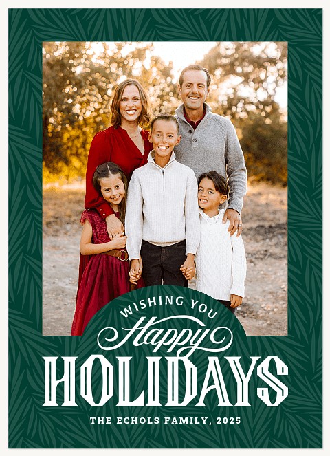 Festive Lettering Personalized Holiday Cards