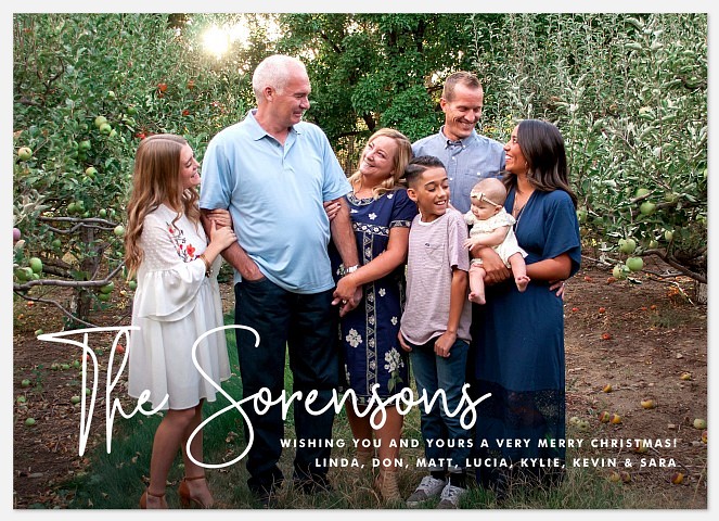 Modern Signature Holiday Photo Cards