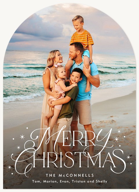 Looped Letters Personalized Holiday Cards