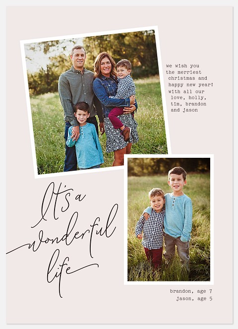 Vintage Page Holiday Photo Cards