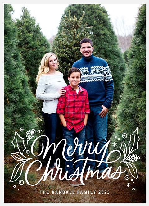 Christmas Contour Holiday Photo Cards