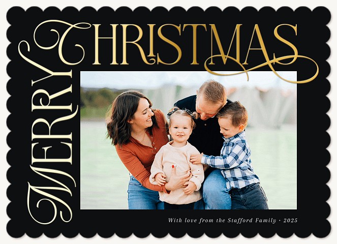 Bold Luxe Personalized Holiday Cards