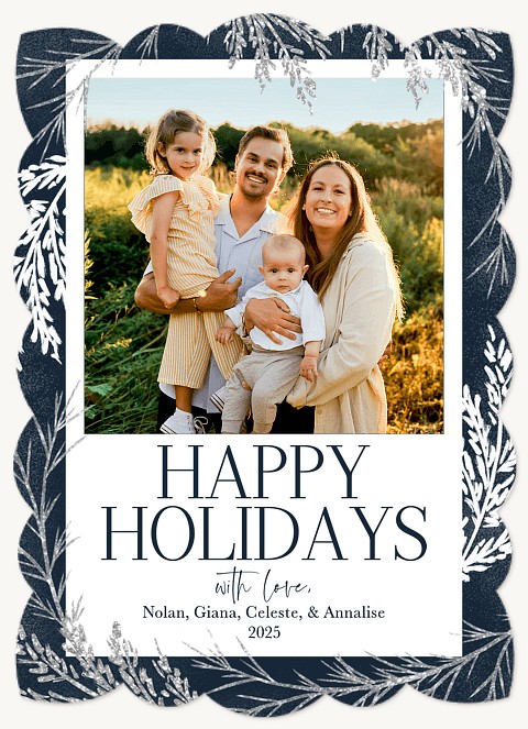 Shining Sprigs Personalized Holiday Cards
