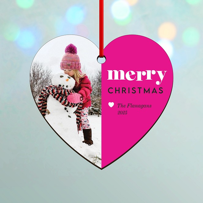 Merry Pink Custom Ornaments