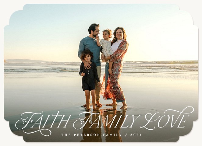 Faith Family Love Personalized Holiday Cards