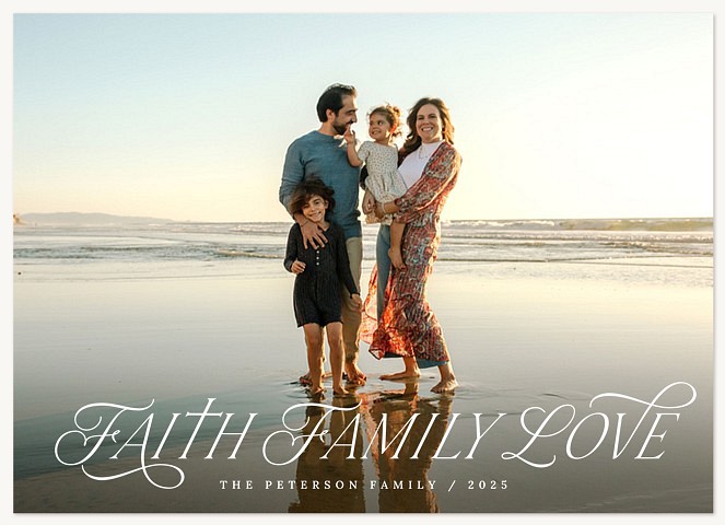 Faith Family Love Personalized Holiday Cards