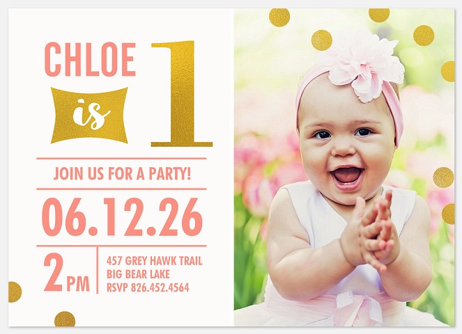 Shimmering Dots Kids' Birthday Invitations