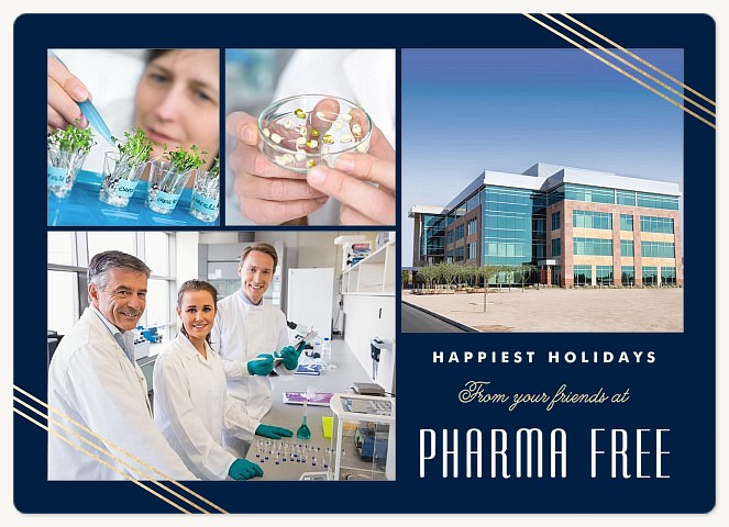 Glimmering Script Christmas Cards for Doctors