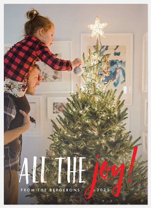 Wonderful Joy Holiday Photo Cards