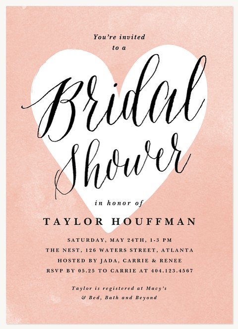 Heart It Bridal Shower Invitations