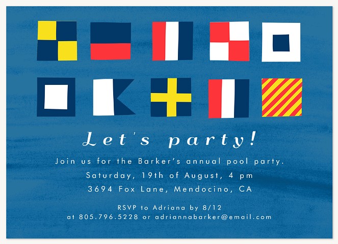 Flagged Celebration Party Invitations