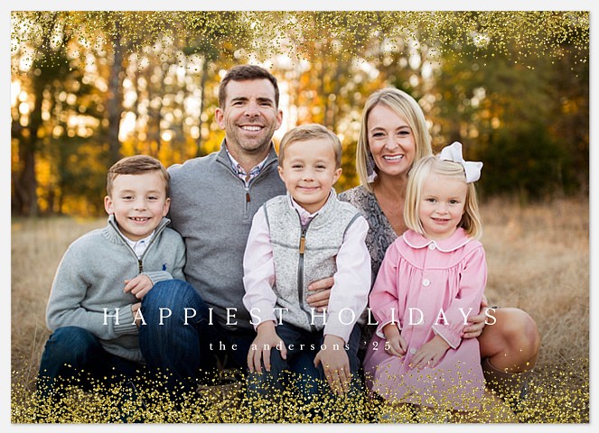 Gold Dusted Holiday Photo Cards