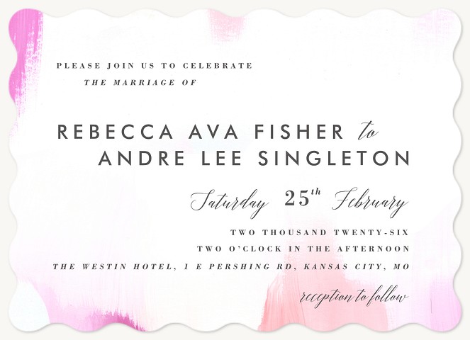 Brushed Vibrance Wedding Invitations