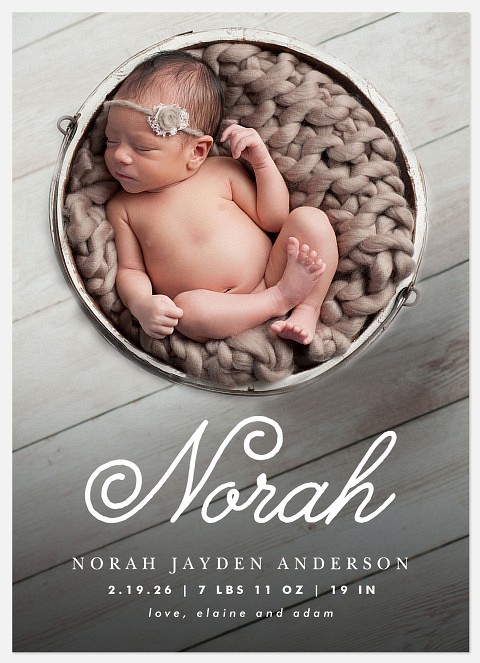 Effortless Introduction Baby Birth Announcements