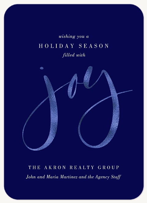 Shimmering Joy Business Holiday Cards