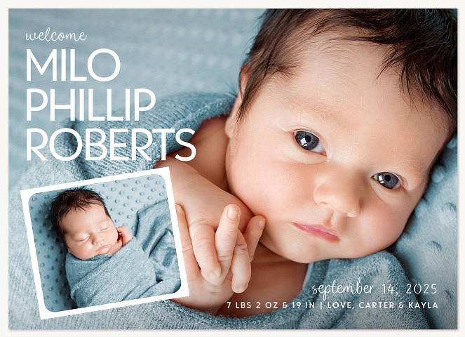 Precious Introduction Baby Announcements