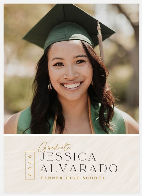 Brushed Elegance Graduation Cards