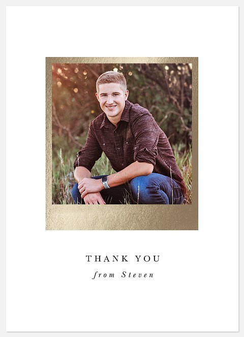 Developed in Gold Thank You Cards 